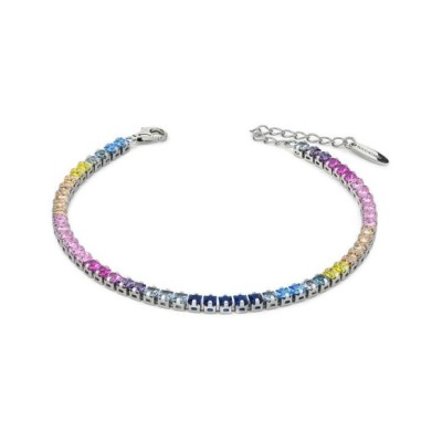BRACCIALE TENNIS ARGENTO MULTICOLOR BOCCADAMO BR624 [9cf70f0a]