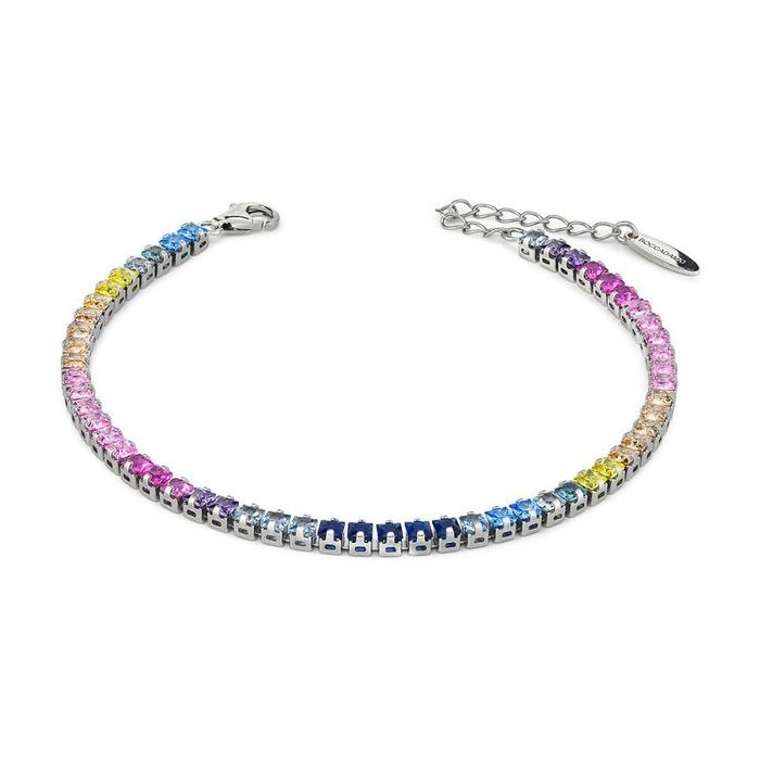 BRACCIALE TENNIS ARGENTO MULTICOLOR BOCCADAMO BR624 [9cf70f0a]