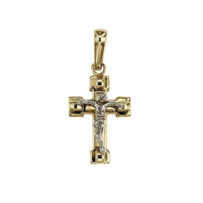 Croce bicolore in oro [7397ca0e]