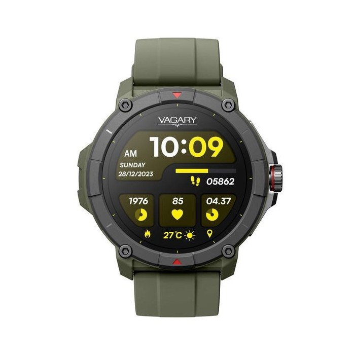 Smartwatch tondo verde mililtare X04A-004VY [b0128563]