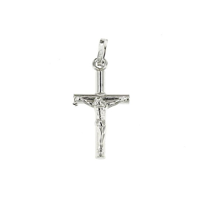 Croce bimbo oro bianco [09292e88]