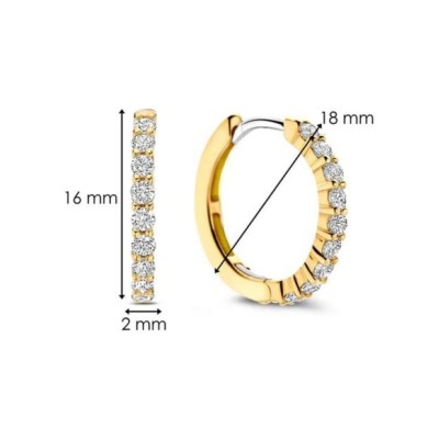 Orecchini dorati con zirconi Ti Sento Milano 7958ZY [f8b98d7f]