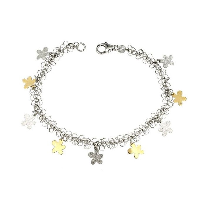 Bracciale donna oro bianco con ciondoli [c8ef0770]