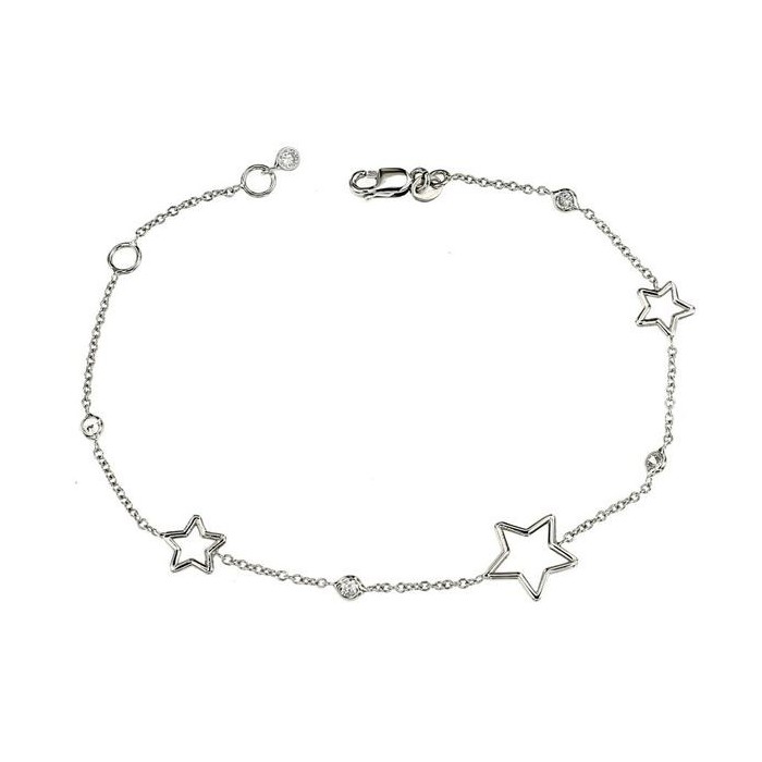 Bracciale con stelle oro bianco [be3fd585]
