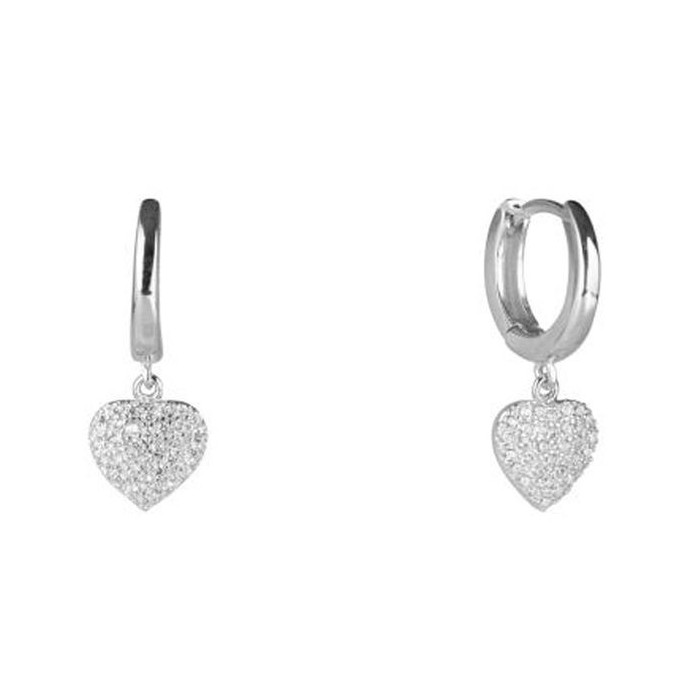 Orecchini con cuore argento Chi mi Ama 140146 [e6111288]