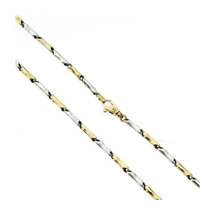 Catena unisex in oro bicolore 750/000 [26bb6765]