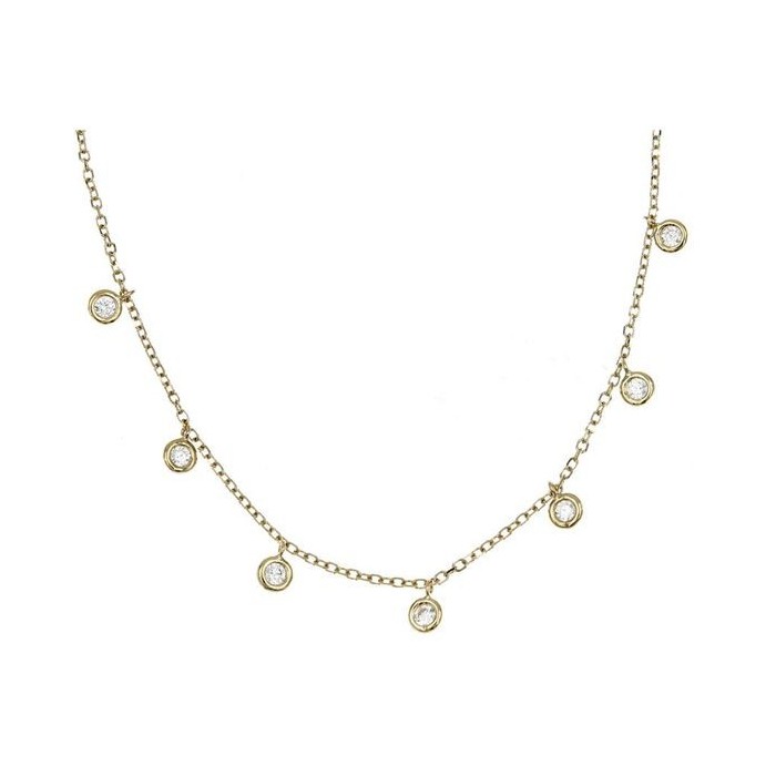 Collierino donna in oro con zirconi [ea3e963e]