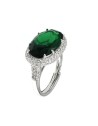 Anello donna in argento con pietra verde [3b38549d]