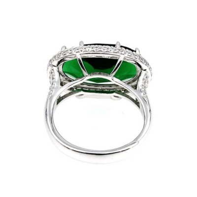 Anello donna in argento con pietra verde [e21e1790]