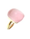 Anello dorato con pietra rosa [b1edf671]
