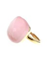 Anello dorato con pietra rosa [32b9a407]