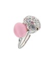 Anello donna argento pietra rosa [084b29dd]