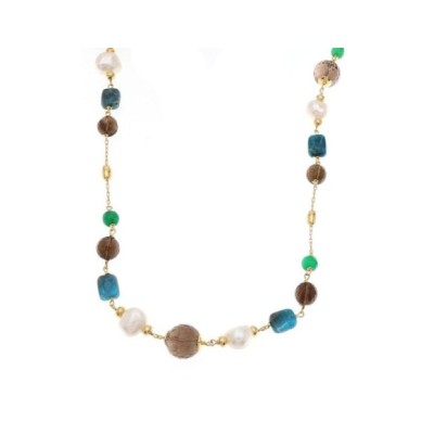 Collana donna argento con pietre colorate [9a728bce]