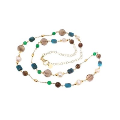 Collana donna argento con pietre colorate [4354c8c3]