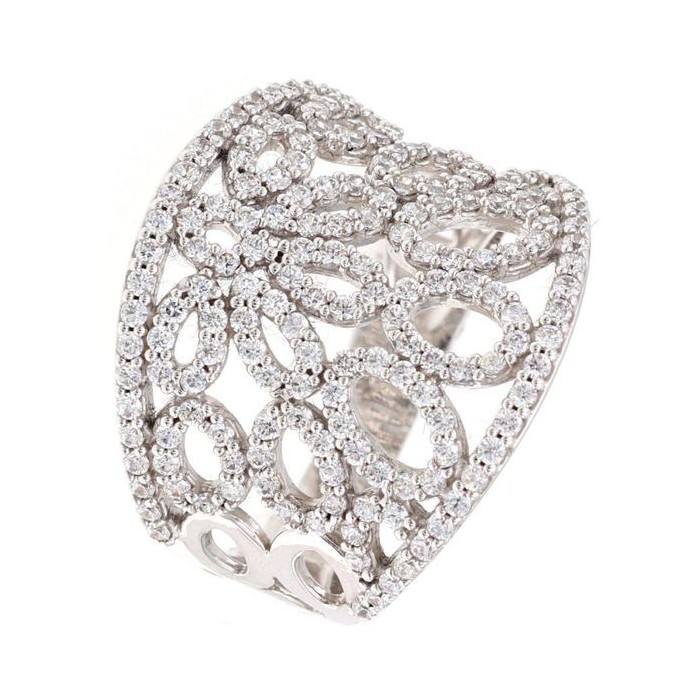 Fascione oro bianco con zirconi [f4422743]
