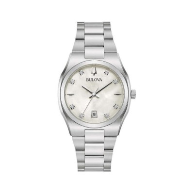 Bulova donna acciaio con diamanti 96P218 [9c0e1953]