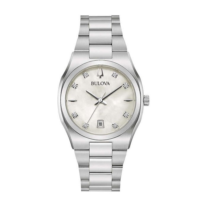 Bulova donna acciaio con diamanti 96P218 [9c0e1953]
