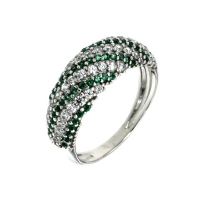 Anello oro bianco con zirconi [071a5ad5]